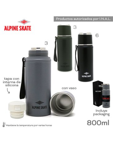 Venta por Mayor y Catalogo Termo Con Vaso 800ML Alpine Skate